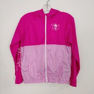 George Women's Bomber Jacket Size XL Pink Barbiecore Colorblock Athleisure Sport